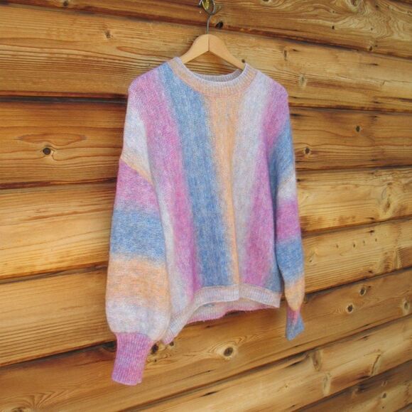 Colorful Angora Blend Sweater - Picture 2 of 7